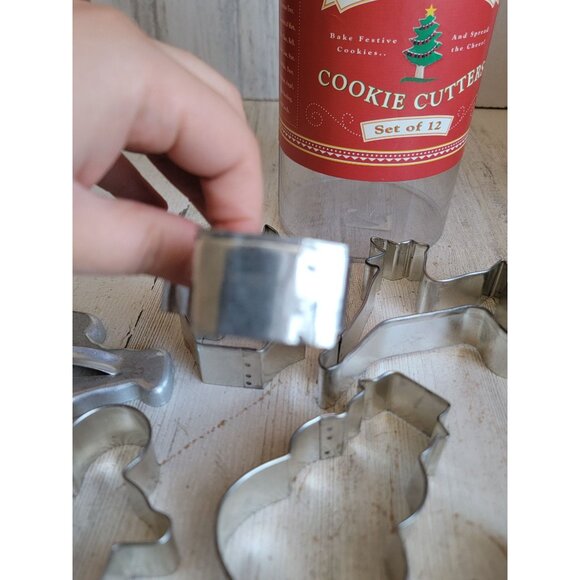 Vintage cookie cutters snowman tree candy cane candle kitchen‎ Xmas accessory - Picture 11 of 13